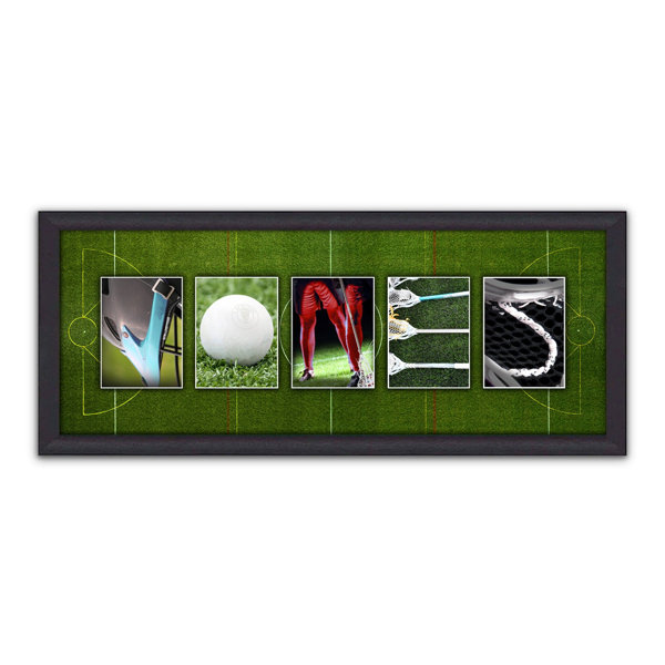 Latitude Run® Lacrosse Personalized Sports Name Art Print Framed